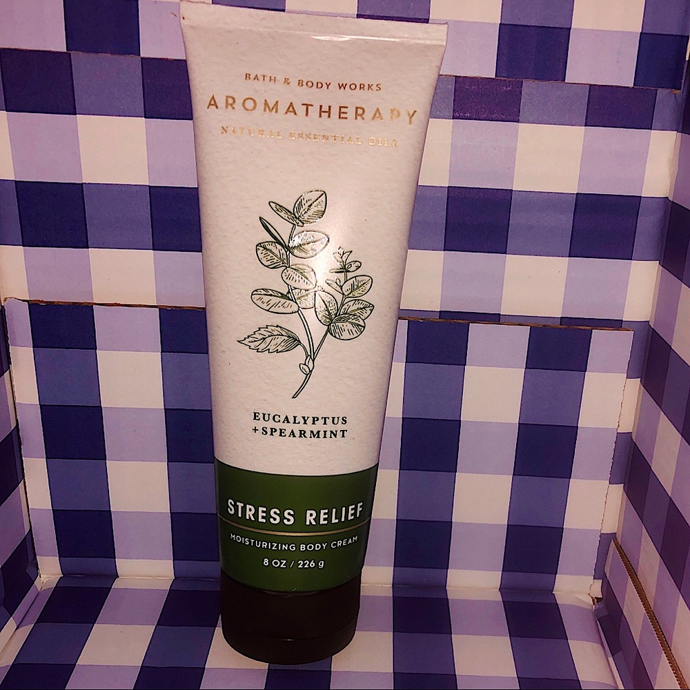 BBW Aromatherapy STRESS Relief Hand Cream Eucalyptus Spearmint Moisturizer NEW